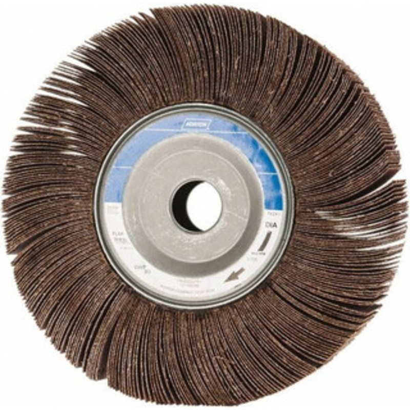 Norton 8 x 2 80 Grit Aluminum Oxide Unmounted Flap Wheel Coated, Medium Grade, 1 Center Hole, 4,700 Max RPM 63642502701 – 05099692