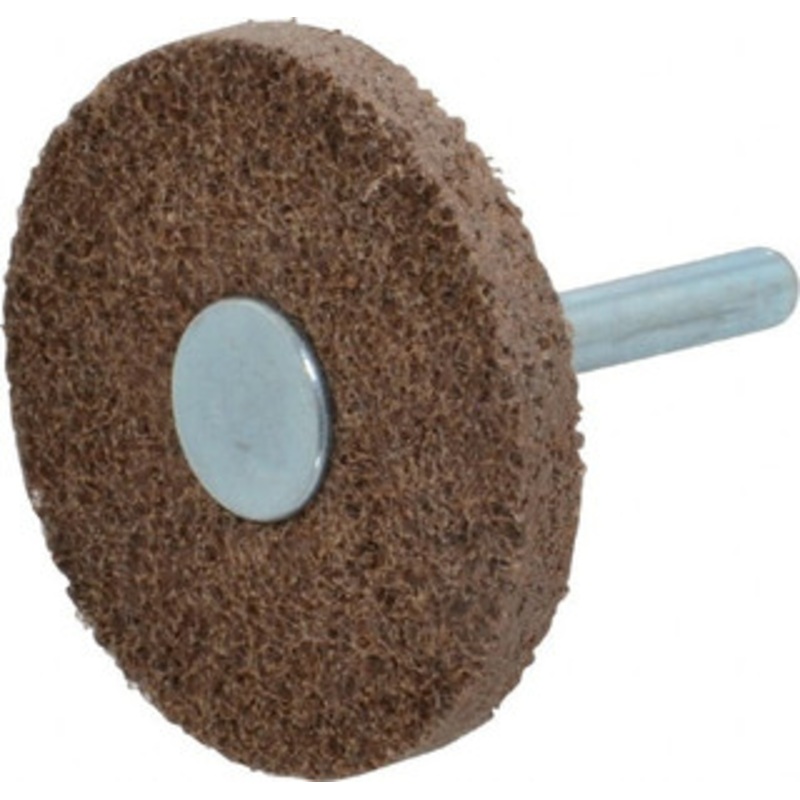 Superior Abrasives 2 Diam, 1/4 Face Width, 1/4 Center Hole, Medium Grade, Aluminum Oxide Deburring Wheel Unitized, Medium Density 6 Grade 54714 – 05891007