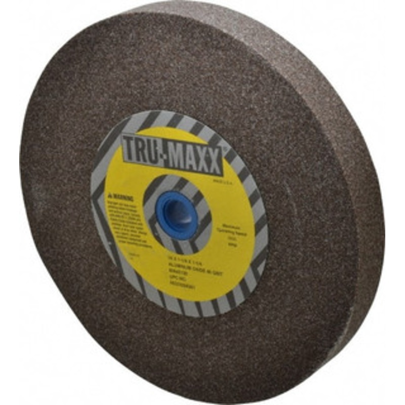 Tru-Maxx 46 Grit Aluminum Oxide Bench & Pedestal Grinding Wheel 10 Diam x 1-1/4 Hole x 1-1/4 Thick, 3250 Max RPM, P Hardness, Coarse Grade , Vitrified Bond 66253296561 – 85642130