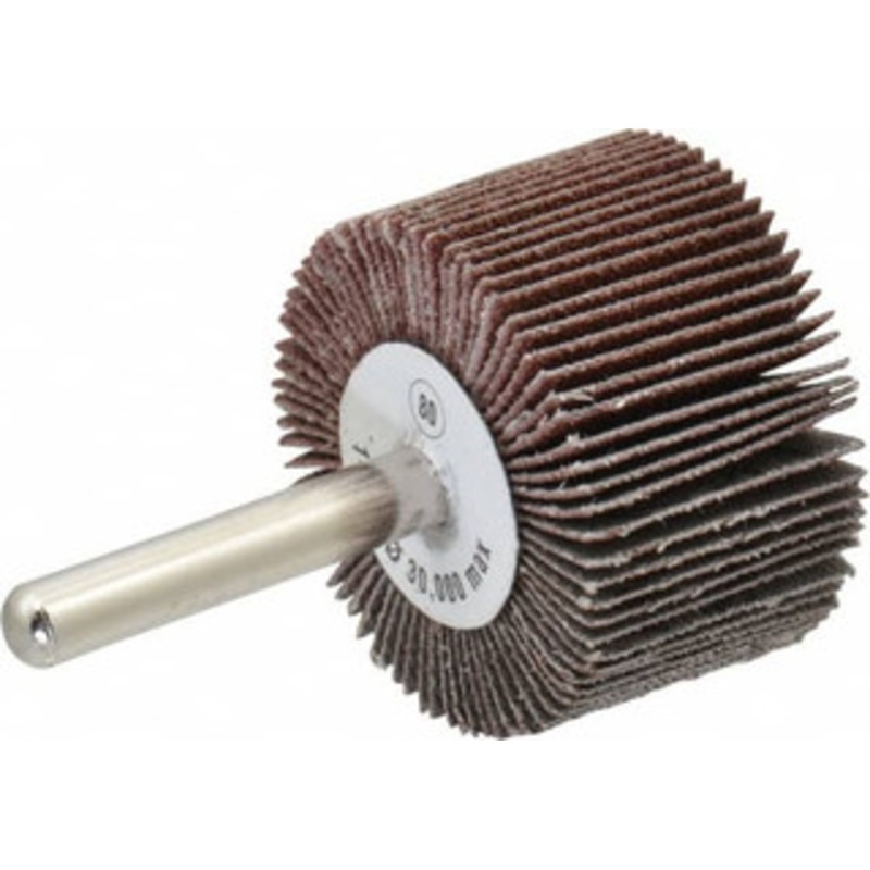 CGW Abrasives 1-1/2 Diam x 1 Face Width, Medium Aluminum Oxide Coated Mounted Flap Wheel 1/4 Shank Mount, 80 Grit, 30,000 Max RPM 39922 – 01823723