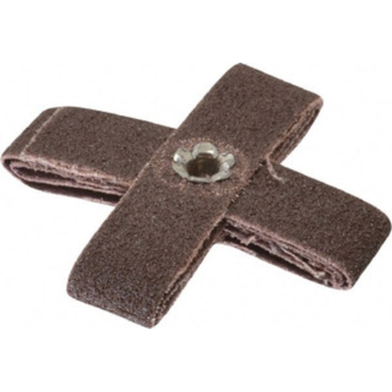 Made in USA 80 Grit, Medium Grade, Aluminum Oxide Cross Pad 2 Long x 1/2 Wide x 1/2 Thick, Cloth Backed, X Backing Weight, 10 Ply, 24,000 Max RPM 809775-69458 – 88017033