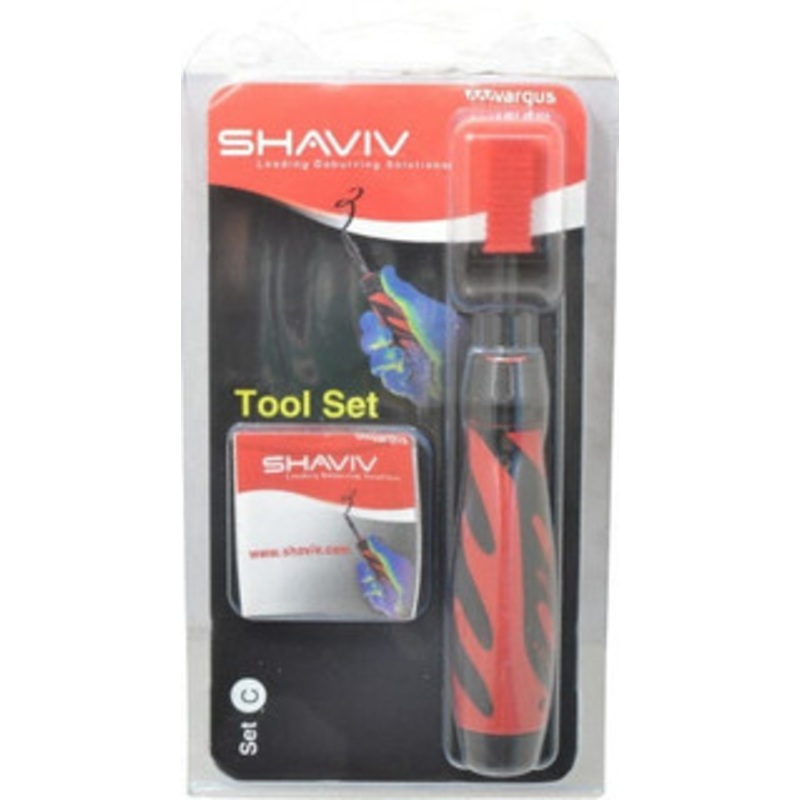 Shaviv 4 Piece High Speed Steel Hand Deburring Tool Set Blade Type C42, Holder Type C, For Flat Surfaces, Hole Edges, Hole Inner Surfaces, Straight Edges 155-90062 – 02724847