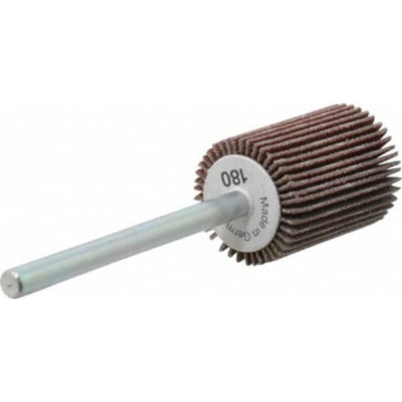 Value Collection 5/8 Diam x 3/4 Face Width, Very Fine Aluminum Oxide Coated Mounted Flap Wheel 1/8 Shank Mount, 180 Grit, X Weighted Cloth Backing, 40,000 Max RPM 112049 – 05096268