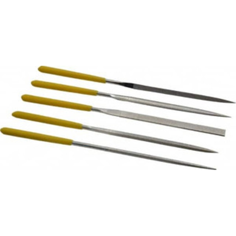 Value Collection 5 Piece Diamond Pattern File Set 5-1/2 Long, Fine Coarseness, Set Includes Flat, Round, Square, Three Square CFN5065 – 09903832
