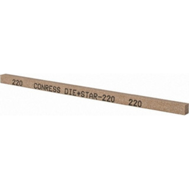 Made in USA 220 Grit Aluminum Oxide Square Polishing Stone Very Fine Grade, 1/4 Wide x 6 Long x 1/4 Thick 81-537-3 – 05943741