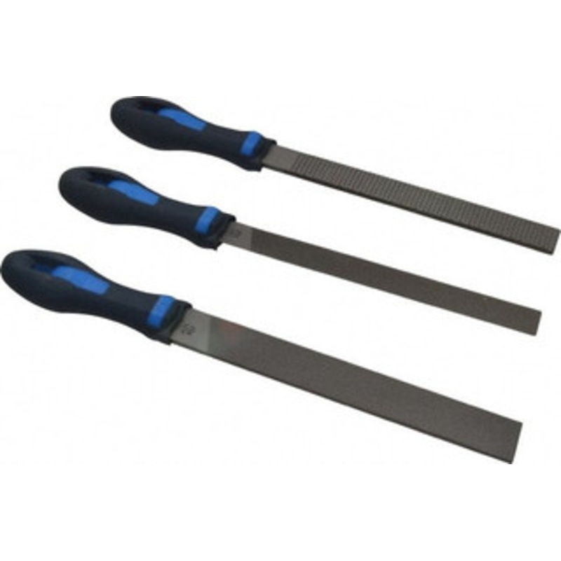 PFERD 3 Piece American Pattern File Set 8 Long, Coarse Coarseness, Ergonomic Handle, Set Includes Half Round, All Purpose, Rasp 16070 – 40712150