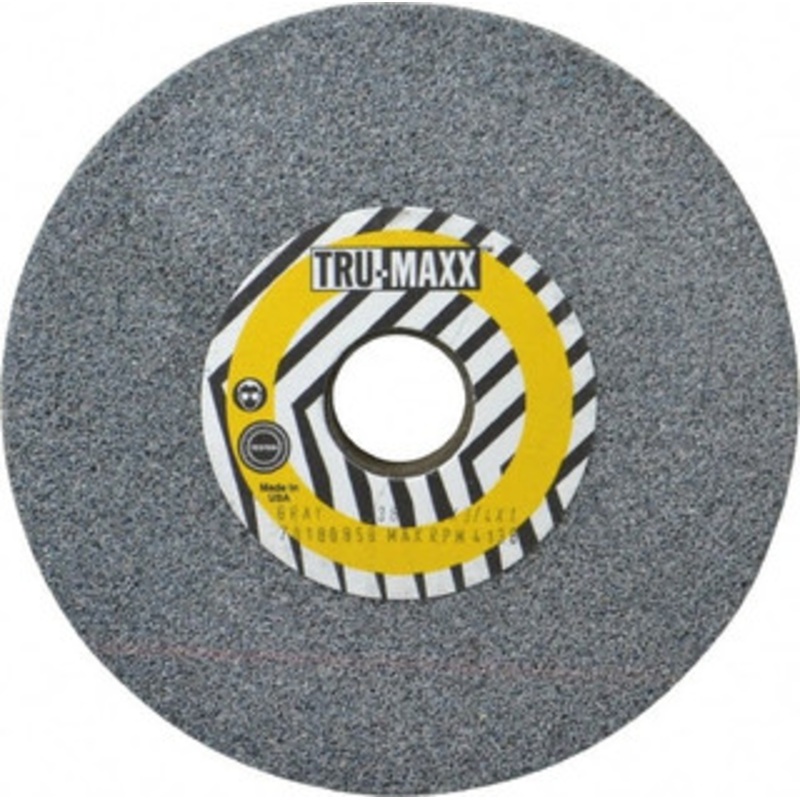 Tru-Maxx 36 Grit Aluminum Oxide Bench & Pedestal Grinding Wheel 6 Diam x 1 Hole x 3/4 Thick, 5410 Max RPM, O Hardness, Very Coarse Grade , Vitrified Bond 66253269709 – 70180856