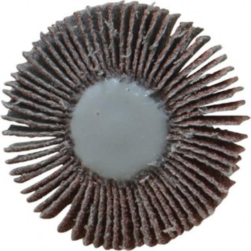 Value Collection 1-3/16 Diam x 3/16 Face Width, Medium Aluminum Oxide Coated Mounted Flap Wheel 1/8 Shank Mount, 80 Grit, X Weighted Cloth Backing, 30,000 Max RPM 112285 – 05096938