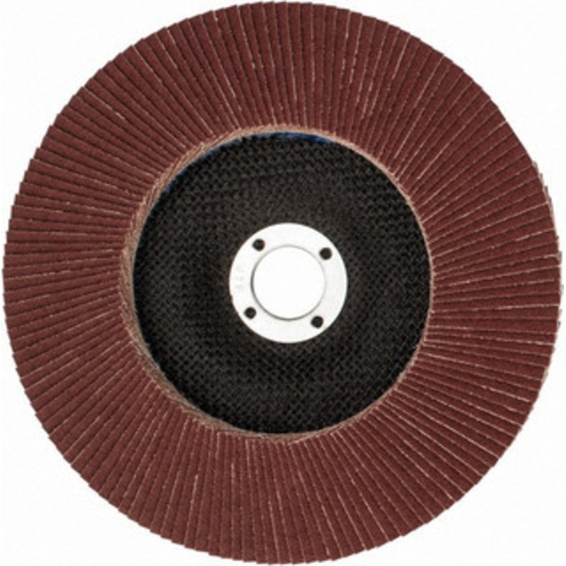 Weiler Abrasives 7 80 Grit 7/8 Center Hole Type 27 Aluminum Oxide Flap Disc Medium Grade, Coated, Arbor Attachment, Phenolic Backing, 8,600 RPM 50785 – 00094888
