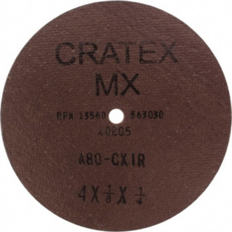 Cratex 4 Diam, 1/4 Hole, 80 Grit Aluminum Oxide Fiber Disc Medium 40205 – 03596798