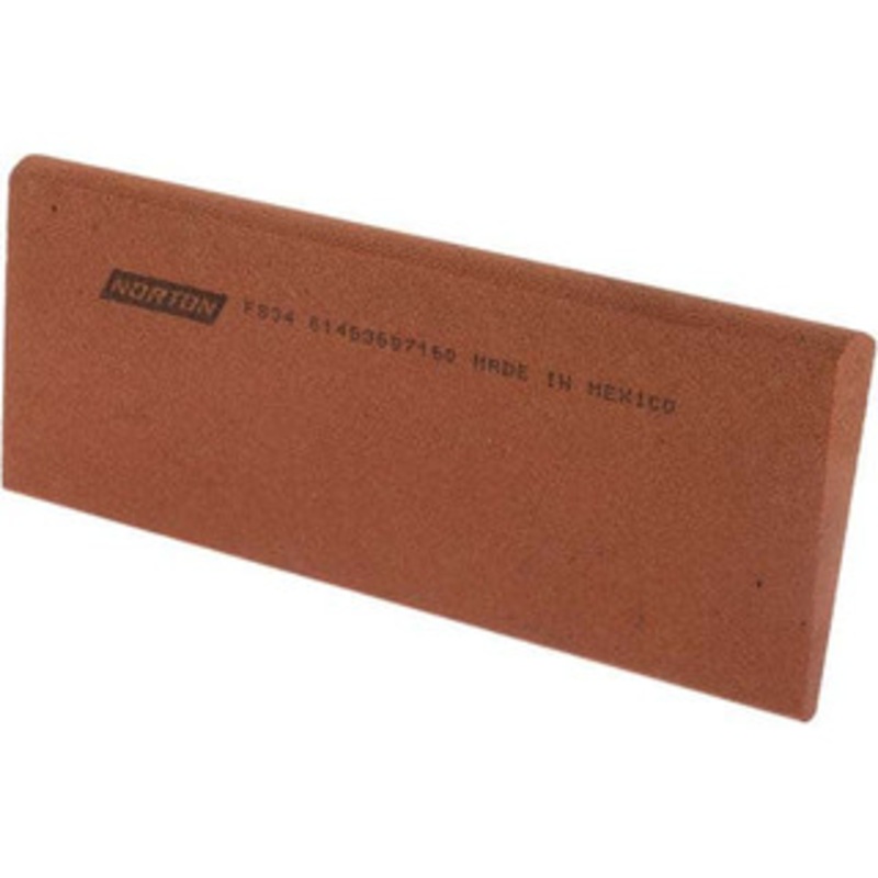 Norton 4-1/2 Long x 1-3/4 Diam x 3/8 Thick, Aluminum Oxide Sharpening Stone Round Edge Slip, Fine Grade 61463687160 – 01919141