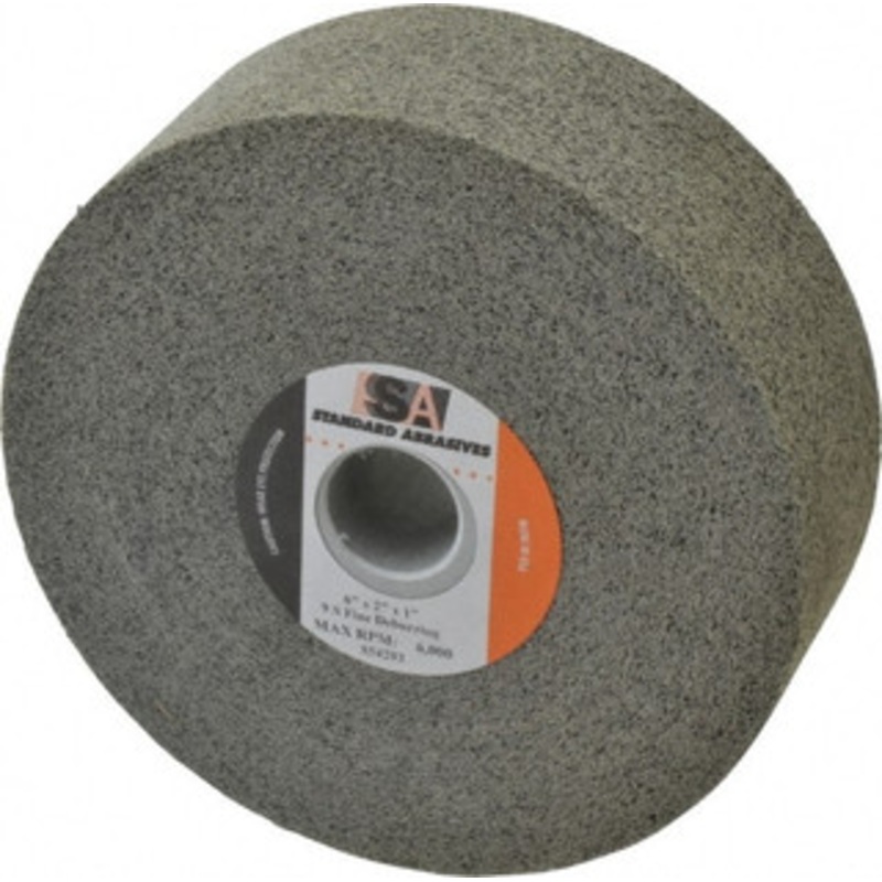 Standard Abrasives 6 Diam, 1 Center Hole, Fine Grade, Silicon Carbide Deburring Wheel Convolute, Density 9 Hard, 6,000 RPM 7010368579 – 32972176