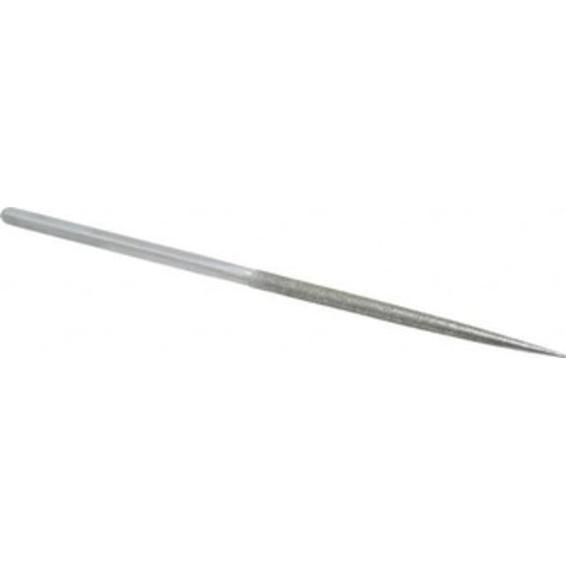 Strauss & Co. 8-1/2 OAL Coarse Round Needle Diamond File 1/4 Wide x 1/4 Thick, 4-3/8 LOC, 181 Grit HB2610 D181 – 05233036