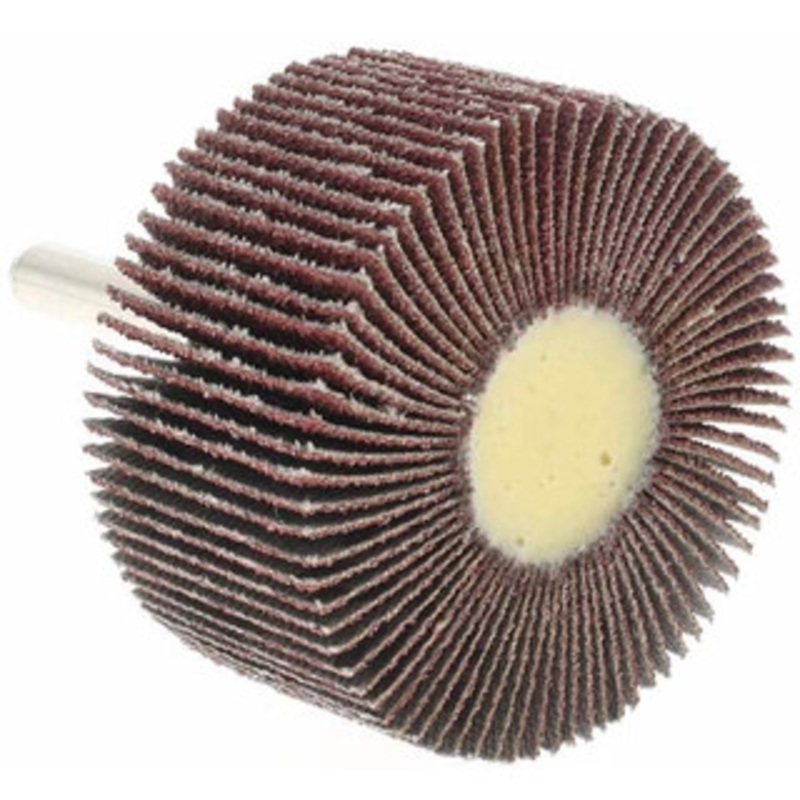 Value Collection 2 Diam x 1 Face Width, Medium Aluminum Oxide Coated Mounted Flap Wheel 1/4 Shank Mount, 60 Grit, 25,000 Max RPM BD3266 – 64706195