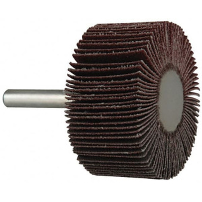 Value Collection 2 Diam x 1 Face Width, Medium Aluminum Oxide Coated Mounted Flap Wheel 1/4 Shank Mount, 80 Grit, 25,000 Max RPM 810024 – 08078727