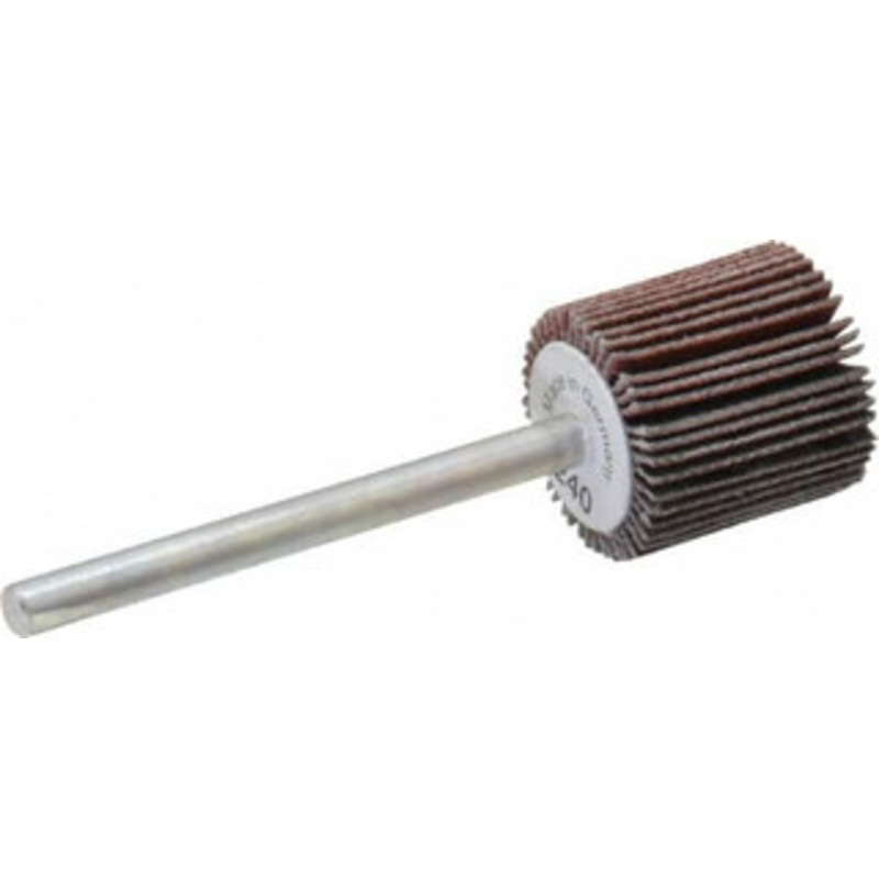 Value Collection 5/8 Diam x 5/8 Face Width, Very Fine Aluminum Oxide Coated Mounted Flap Wheel 1/8 Shank Mount, 240 Grit, X Weighted Cloth Backing, 40,000 Max RPM 112030 – 05096185