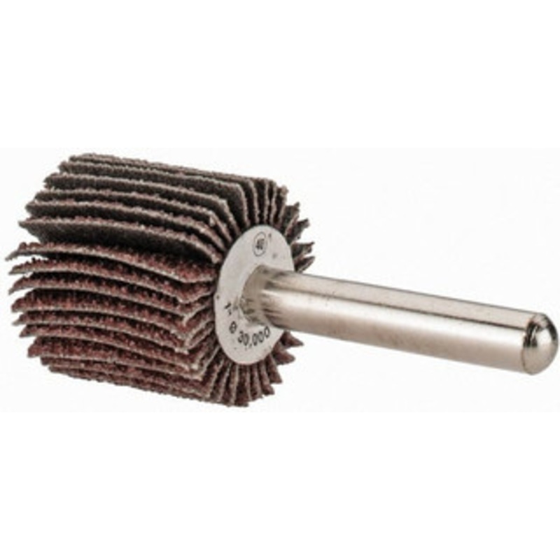 CGW Abrasives 1 Diam x 1 Face Width, Coarse Aluminum Oxide Coated Mounted Flap Wheel 1/4 Shank Mount, 40 Grit, 30,000 Max RPM 39907 – 02725059