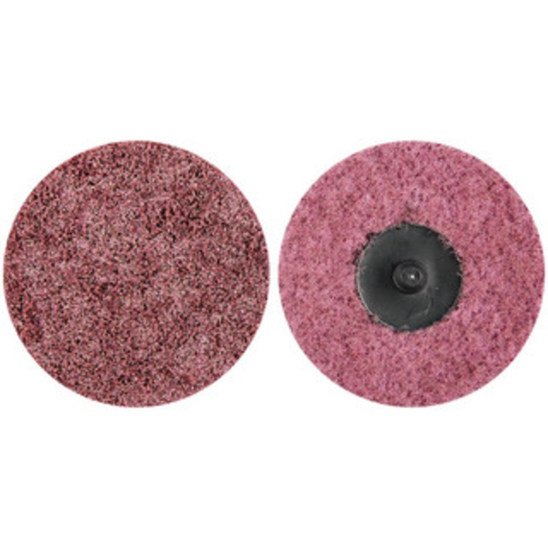 Norton 3 Aluminum Oxide Quick Change Disc Type R Attachment, Medium Grade, Maroon, Non-Woven, Nylon Web Backing, 18,000 RPM, Roloc TR Compatible 66261170286 – 39062948
