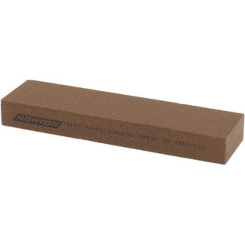 Norton 4 Long x 1 Wide x 1/2 Thick, Aluminum Oxide Sharpening Stone Rectangle, Medium Grade 61463685590 – 05139506