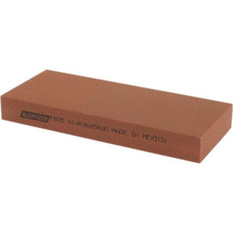 Norton 5 Long x 2 Wide x 5/8 Thick, Aluminum Oxide Sharpening Stone Rectangle, Fine Grade 61463685600 – 05139456