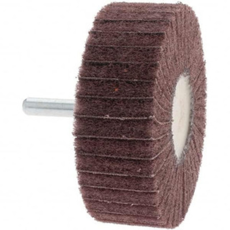 Value Collection 3 Diam x 1 Face Width, Medium Aluminum Oxide Nonwoven & Coated Mounted Flap Wheel 1/4 Shank Mount, 80 Grit, Interleaf, X Weighted Cloth Backing, 12,000 Max RPM BD-898005 – 43598697