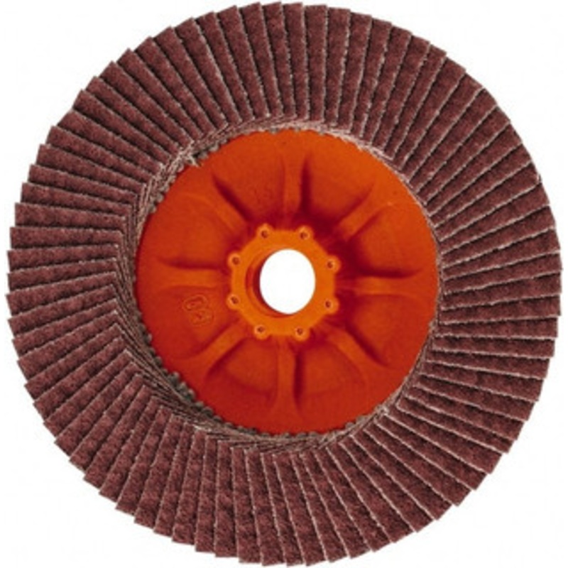 Walter Surface Technologies 4-1/2 40 Grit 5/8-11 Center Hole Zirconia Alumina Flap Disc Coarse Grade, Coated, Arbor Attachment, Plastic Backing, 13,300 RPM 06B454 – 06536882