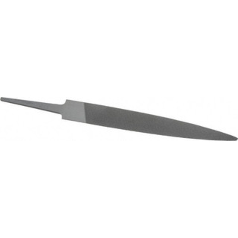 Grobet USA 4 Standard Precision Swiss Pattern Half Round File Double Cut, 0 Cut, 15/32 Width x 9/64 Thick, with Tang 31.103 – 60204104