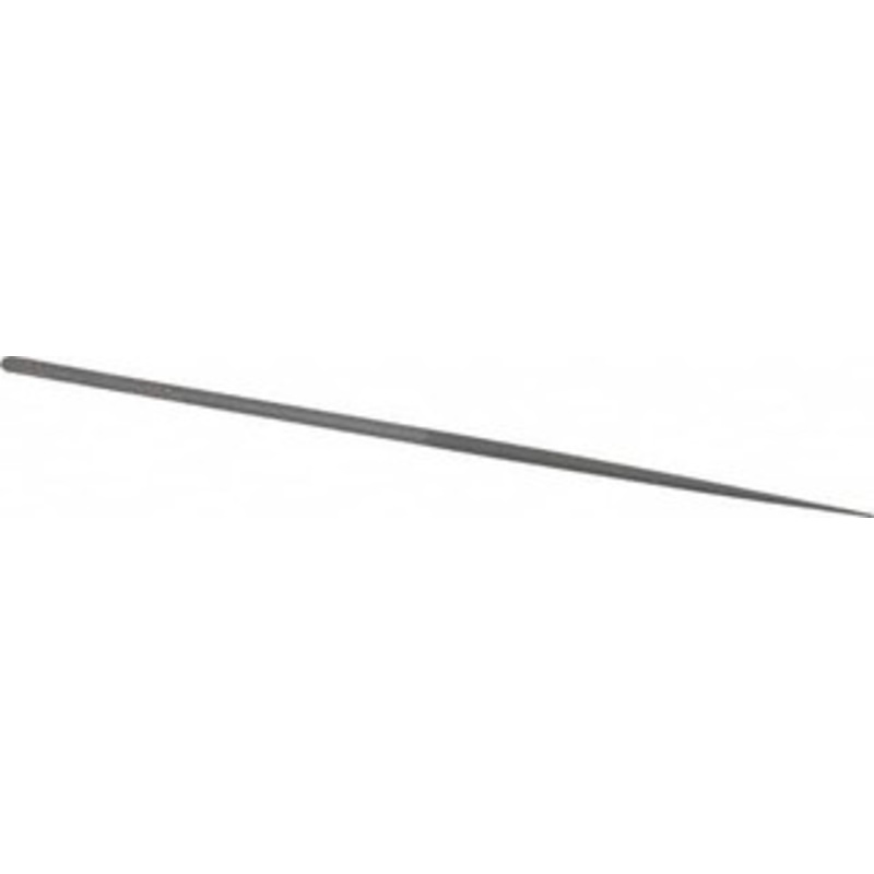 Grobet USA 5-1/2 Needle Precision Swiss Pattern Round File 4 Cut, 2-1/2 LOC, with Handle 31.588 – 60235744