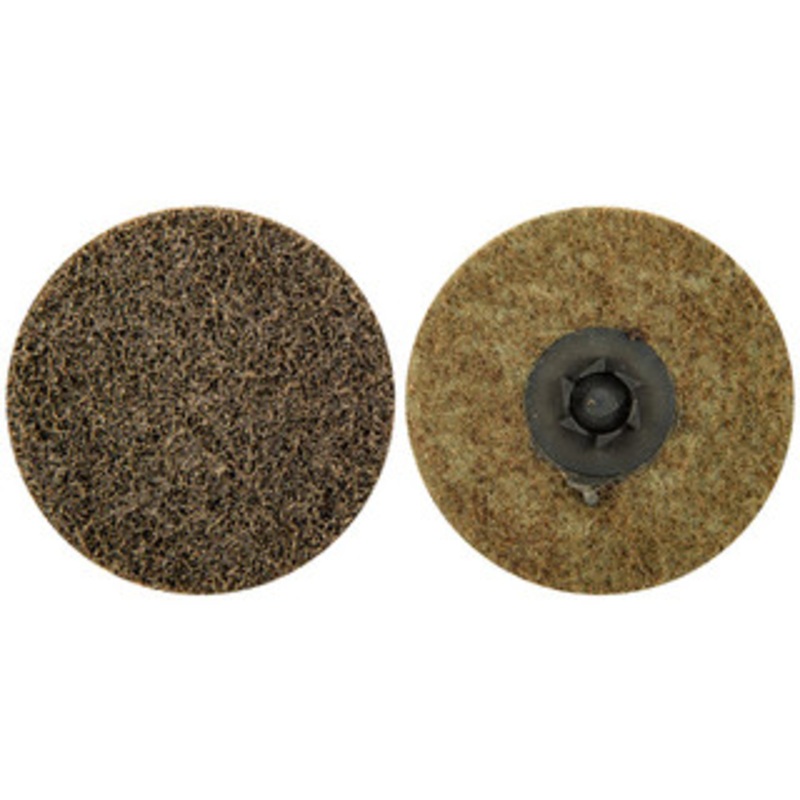 Merit Abrasives 3 Aluminum Oxide Quick Change Disc Type P Attachment, Coarse Grade, Brown, Non-Woven, 20,000 RPM, Power-Lock Type 1 Compatible 08834166275 – 05637137