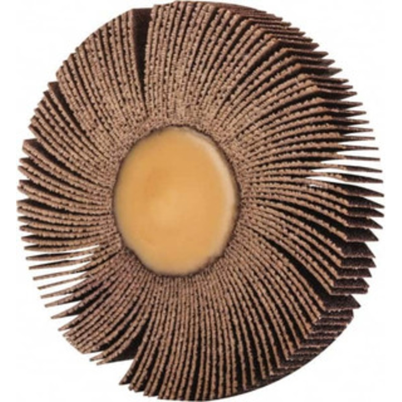Merit Abrasives 3 Diam x 1/2 Face Width, Medium Ceramic Alumina Coated Mounted Flap Wheel 1/4 Shank Mount, 80 Grit, 30,000 Max RPM 08834131751 – 84400613