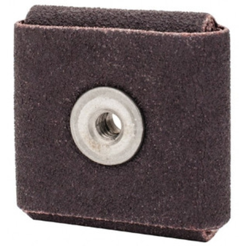 Merit Abrasives 80 Grit, Medium Grade, Aluminum Oxide Square Pad 1-1/2 Long x 1-1/2 Wide x 1/2 Thick, 18,000 Max RPM 08834184125 – 72390644
