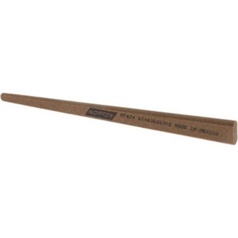 Norton 4 Long x 3/8 Wide x 1/8 Thick, Aluminum Oxide Sharpening Stone Taper, Medium Grade 61463686915 – 01919109