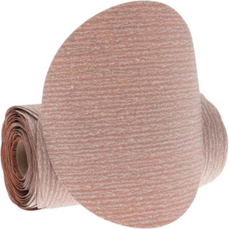 Norton 6 Diam, 240 Grit Aluminum Oxide Adhesive PSA Disc Very Fine Grade, Natural, B Weighted Backing, Flexible 66261131475 – 02939700