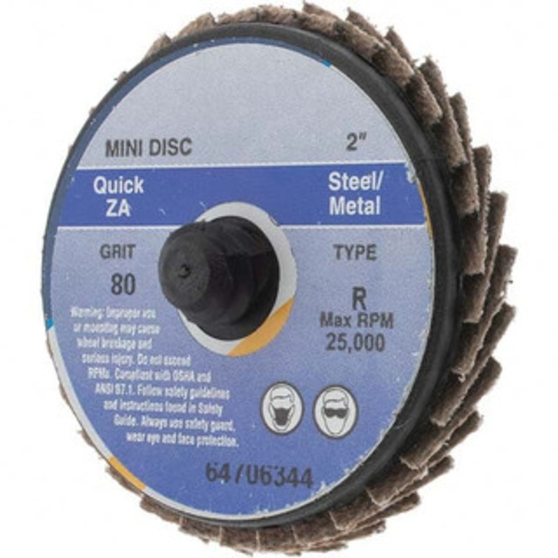 Value Collection 2 80 Grit Type 27 Zirconia Alumina Flap Disc Medium Grade, Coated, Quick Change Type R Attachment BD3249 – 64706385