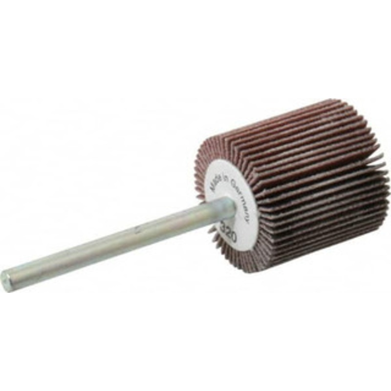 Value Collection 3/4 Diam x 3/4 Face Width, Extra Fine Aluminum Oxide Coated Mounted Flap Wheel 1/8 Shank Mount, 320 Grit, X Weighted Cloth Backing, 35,000 Max RPM 112151 – 05096821