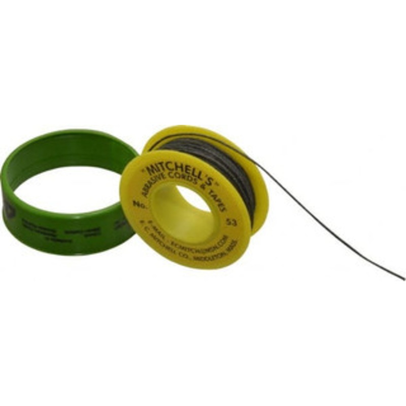 Made in USA 0.04 Wide, 180 Grit Aluminum Oxide Abrasive Cord 50 ft. Long, Very Fine Grade 53 – 05819057