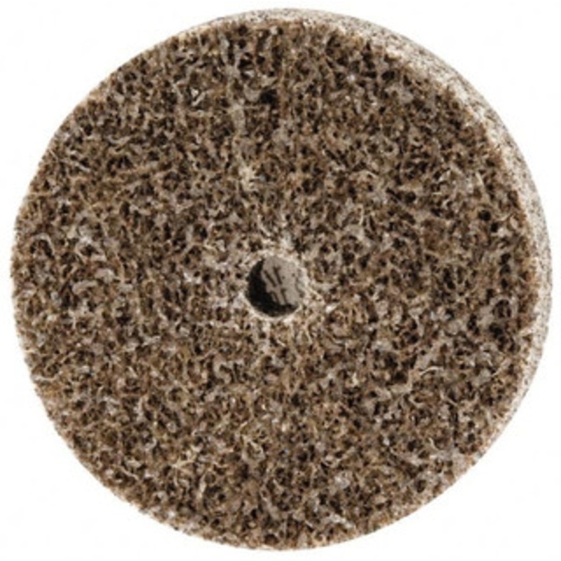 Merit Abrasives 2 Diam, 1/2 Face Width, 1/4 Center Hole, Coarse Grade, Aluminum Oxide Deburring Wheel Unitized, Hard Density 8 Grade, 22,000 RPM 66254420263 – 84525054