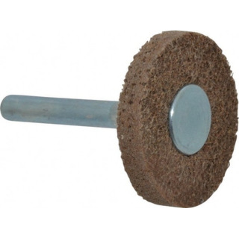 Superior Abrasives 1-1/2 Diam, 1/4 Face Width, 1/4 Center Hole, Medium Grade, Aluminum Oxide Deburring Wheel Unitized, Medium Density 6 Grade 54704 – 05890975