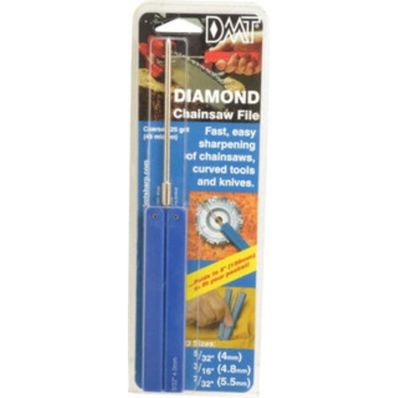 DMT Diamond Machining Technology 9-1/2 OAL Coarse Round Chainsaw File Diamond File 5/32 Wide x 5/32 Thick, 3-3/4 LOC, Blue, 325 Grit FCS5C – 40109357