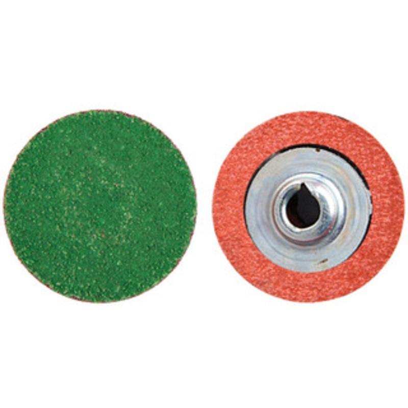 Merit Abrasives 1-1/2 36 Grit Zirconia Alumina Quick Change Disc Type S Attachment, Very Coarse Grade, Blue, Coated, Cloth Backing, 30,000 RPM, Power-Lock Type 2 Compatible 08834167058 – 72379241