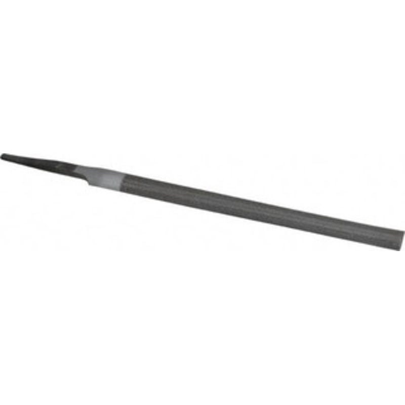 Nicholson 6 Long, Second Cut, Half Round American-Pattern File Single, Double Cut, 11/64 Overall Thickness, Tang 04828N – 80759129