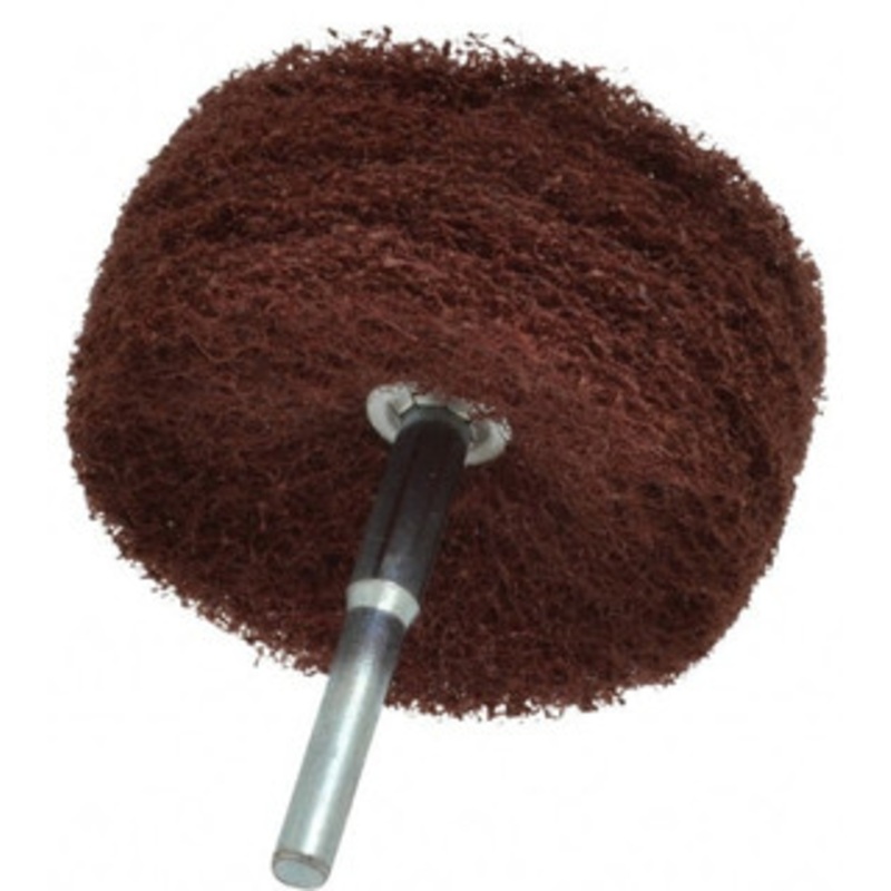 Superior Abrasives 3 Diam x 1 Face Width, Medium Aluminum Oxide Nonwoven Mounted Flap Wheel 1/4 Shank Mount, 8,000 Max RPM 10463 – 00538017