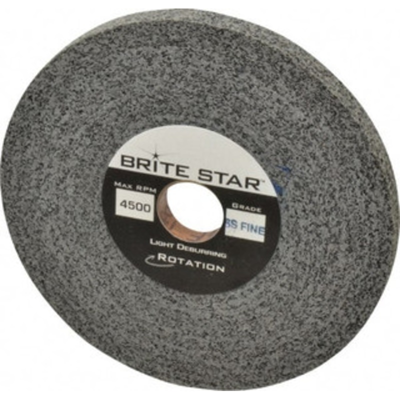 Brite Star 6 Diam, 1/2 Face Width, 1 Center Hole, Fine Grade, Silicon Carbide Deburring Wheel Convolute, Hard Density 8 Grade, 6,000 RPM 66261114576 – 81243511