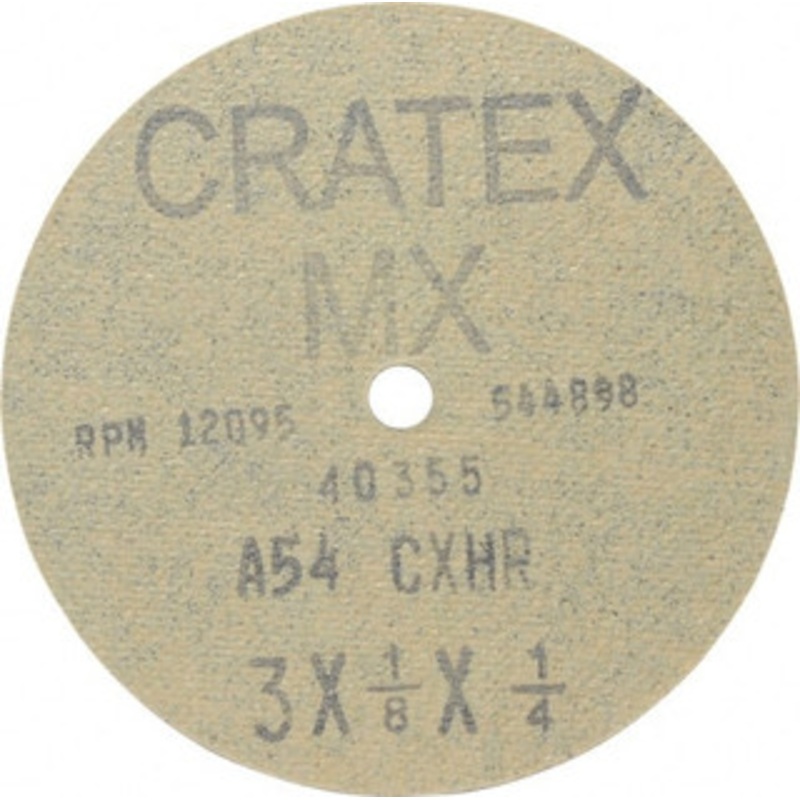 Cratex 3 Diam, 1/4 Hole, 54 Grit Aluminum Oxide Fiber Disc Coarse 40355 – 03596558