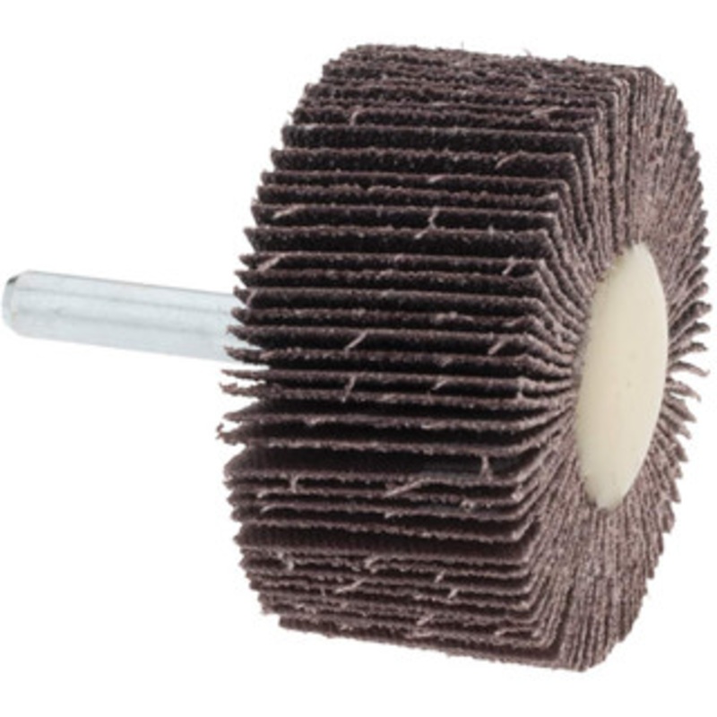 Merit Abrasives 2 Diam x 1 Face Width, Medium Aluminum Oxide Coated Mounted Flap Wheel 1/4 Shank Mount, 60 Grit, 30,000 Max RPM 08834149825 – 84400910