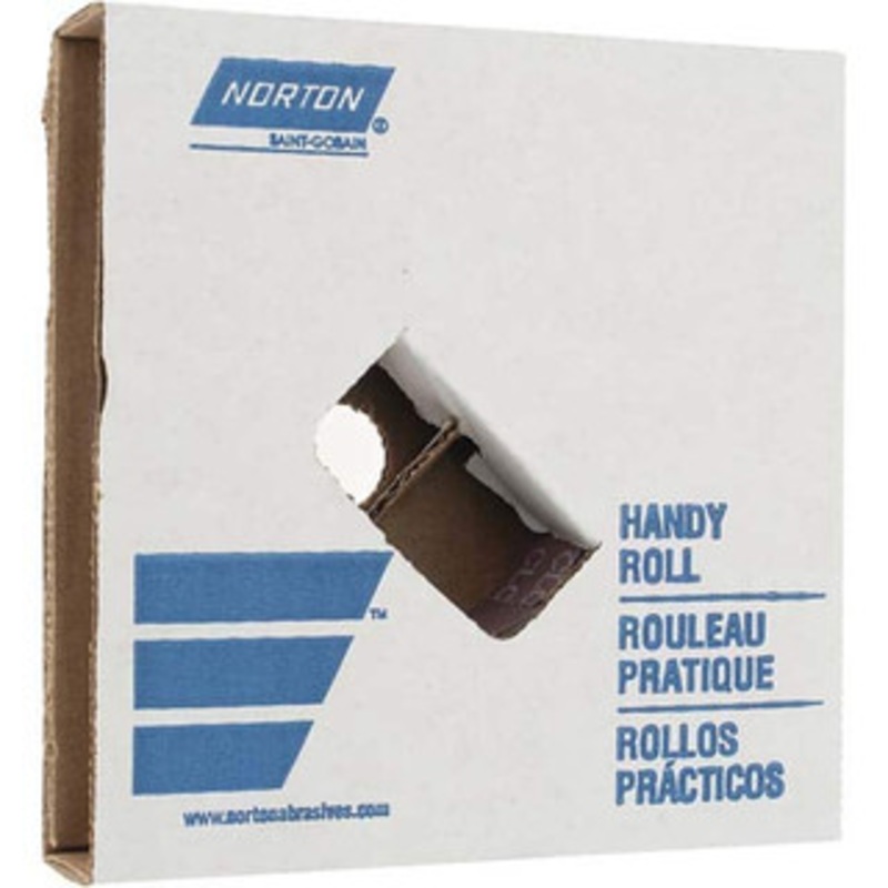 Norton 1 x 10 Yd 180 Grit Aluminum Oxide Shop Roll Very Fine Grade, J Weighted Cloth Backing 66261134302 – 83236612