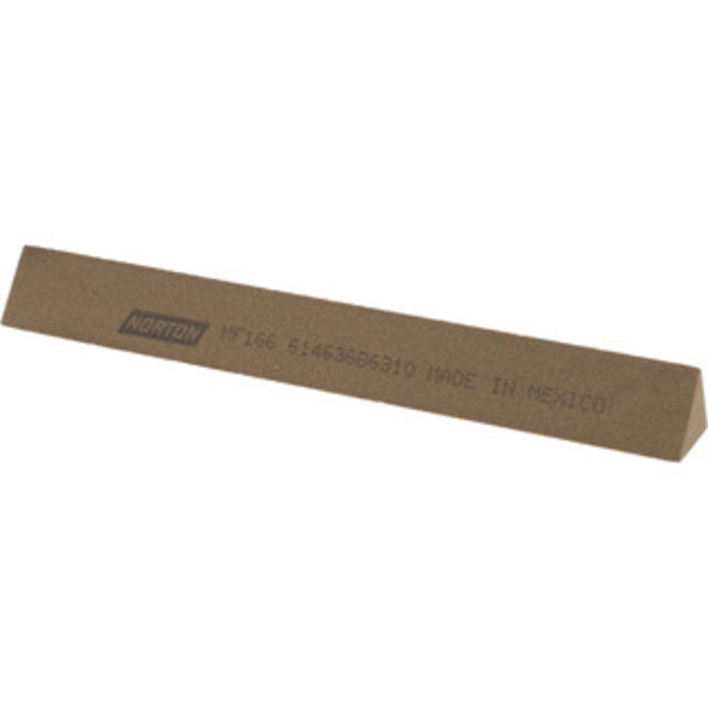 Norton 6 Long x 3/4 Wide x 3/4 Thick, Aluminum Oxide Sharpening Stone Triangle, Medium Grade 61463686310 – 97436133
