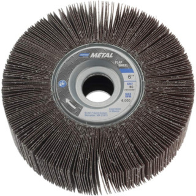 Norton 6 x 2 80 Grit Aluminum Oxide Unmounted Flap Wheel Coated, Medium Grade, 1 Center Hole, 6,200 Max RPM 63642502692 – 05099502