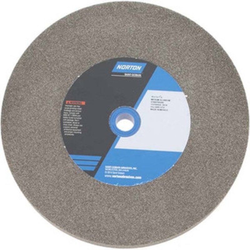 Norton 60/80 Grit Aluminum Oxide Bench & Pedestal Grinding Wheel 10 Diam x 1-1/4 Hole x 1 Thick, 2485 Max RPM, Medium Grade 07660788290 – 75941476