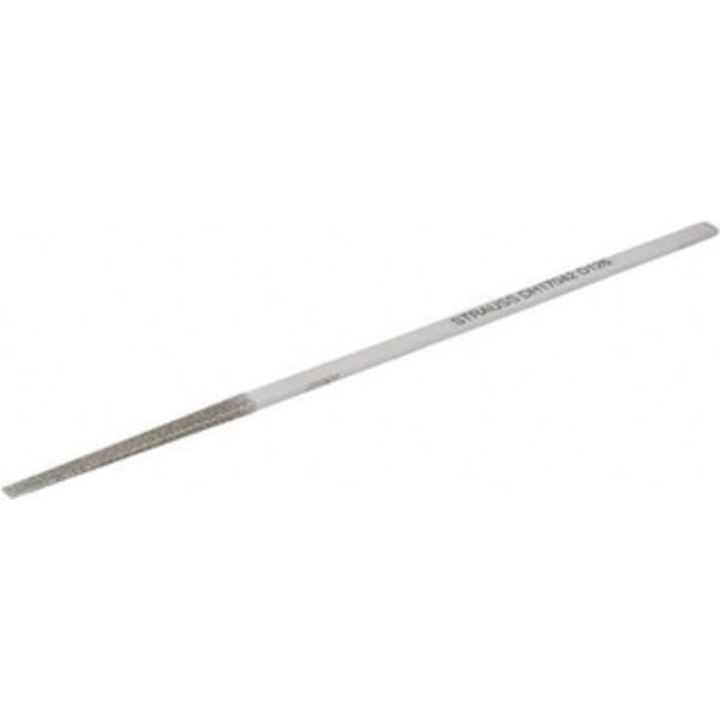 Strauss & Co. 6.69 OAL Medium Flat Needle Diamond File 0.157 Wide x 0.09 Thick, 1.97 LOC, Gray, 126 Grit DH17042D126 – 68671015